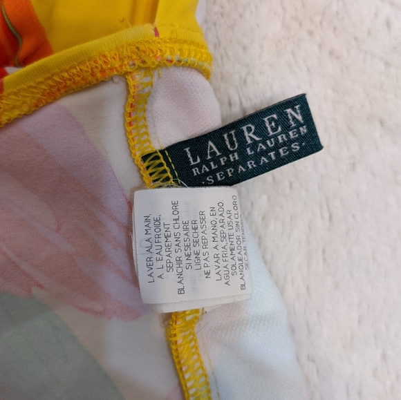 LRL Halter Tankini Top Yellow Tropical - Picture 7 of 11